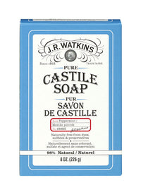 J.R. Watkins Peppermint Naturally Gentle Cleansing Pure Castile Hand & Body Soap 8 oz. (Pack of 12)