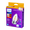 Philips B11 E26 (Medium) LED Bulb Soft White 40 W 3 pk