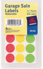 Avery 06725 3/4 Round Removable Garage Sale Labels Assorted Colors (Pack of 6)