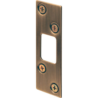 Prime-Line 3.625 in. H X 1.25 in. L Antique Brass Steel Deadbolt Strike