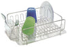 iDesign Forma 13.3 in. L X 17.5 in. W X 5.2 in. H Clear Plastic/Stainless Steel Dish Drainer