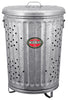 Behrens Silver Galvanized Steel Round Trash Burner Can 20 gal. Capacity with Lid