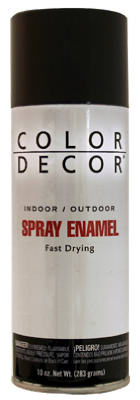 Spray Paint, Interior/Exterior, Black Gloss, 10-oz. Aerosol