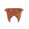 Bloem Modica Terracotta Plastic UV-Resistant Round Deck Rail Planter 8.8 H x 26 W x 14 D in.