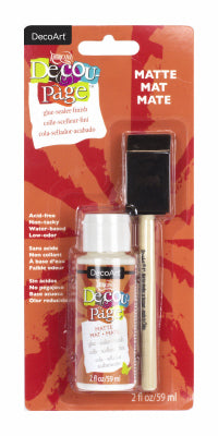 Decoupage Sealer Finish With Sponge Brush, Matte, 2-oz.