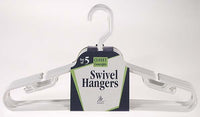 Merrick C89521SNC12 WHT Swivel Hook Suit/Coordinate Hangers Assorted Colors 5 Count