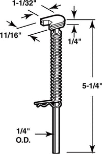 Prime-Line  Zinc-Plated  Silver  Steel  Guide Pin  1 pk