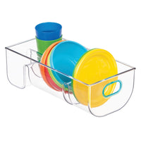 iDesign IDjr Clear Plastic Food Container Lid Organizer