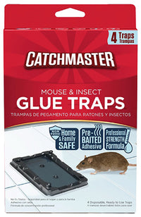 Mouse & Insect Glue Traps, Baited, 4-Pk.