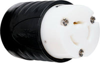 Locking Connector, Black & White, 20A, 125/250-Volt