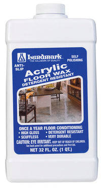 Lundmark Acrylic High Gloss Floor Wax Liquid 32 oz. (Pack of 6)