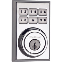 Kwikset SmartKey Polished Chrome Metal Electronic Deadbolt