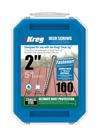 Kreg No. 8 Head X 2 in. L Square Flat Head Deck Screws 100 pk