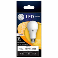 GE A21 E26 (Medium) LED Light Bulb Soft White 50/100/150 Watt Equivalence 1 pk