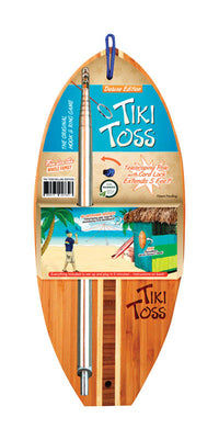 Mellow Militia Tiki Toss Bamboo Beige Surfing Indoor/Outdoor Hook and Ring Game for 9+ Ages