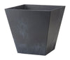 Novelty Artstone 11.5 in. H X 11.8 in. W X 11.8 in. D Resin Ella Planter Black