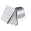 DeFlect-O  7 in. Dia. Aluminum  Wall Cap With Damper