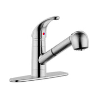 Ultra Faucets Stainless Steel 1.8 GPM 1-Handle Brushed Nickel Pull Out Kitchen Faucet