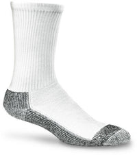 Work Socks, Double Cushioned, White & Black, Men's XL