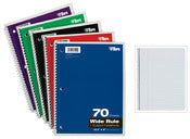 Tops 8 in. W X 10-1/2 in. L Wide Ruled Spiral Notebook