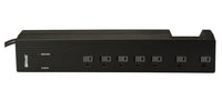 Woods 41601-88-11 7-Outlet 1250 Joules Black Surge Protector With 10' Cord