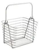 Interdesign 93122 7.9 X 8.5 X 6.6 Small Chrome Classico Storage Organizer Basket With Handle