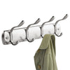 InterDesign 31540 13" X 3" X 3.75" Brushed Nickel Bruschia Wall Mount 4-Hook Rack (Pack of 4)