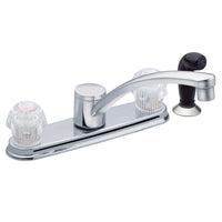 Moen CA87681 Chrome Touch Control Two Handle Low Arc Kitchen Faucet