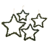 HANGING STAR W/MOSS 4PK (Pack of 4)