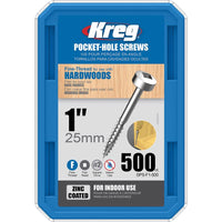 Kreg No. 2 X 1 in. L Square Zinc-Plated Pocket-Hole Screw 500 pk