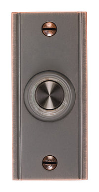 Carlon Oil Brushed Bronze Brass Wired Pushbutton Doorbell