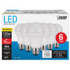 Feit Electric A19 E26 (Medium) LED Bulb Daylight 100 Watt Equivalence 6 pk