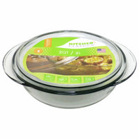 Casserole Dish With Lid, Tempered Glass, 2-Qt. (Pack of 6)