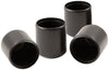 Softtouch Vinyl Leg Tip Black Round 1-1/8 in. W X 1-1/8 in. L 4 pk