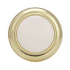 Amerock  Allison  Round  Cabinet Knob  1-1/4 in. Dia. 15/16 in. Polished Brass  White  1 pk