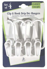 Merrick C89410CH WHT Clip-Hook Hanger 4 Count