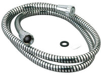 59-Inch Chrome/Black Vinyl Shower Hose