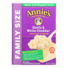 Annie's Homegrown Family Size Shells and White Cheddar Mac and Cheese - Case of 6 - 10.5 oz.