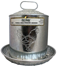 Free Range 4212 2 Gallon Double Metal Wall Chick Water Fountain                                                                                       