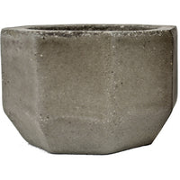 Planter, Hexagon, Fiber Cement, 4.5 x 3-In. (Pack of 4)