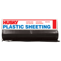 Husky Plastic Sheeting 6 mil T X 20 ft. W X 50 ft. L Polyethylene Black 1