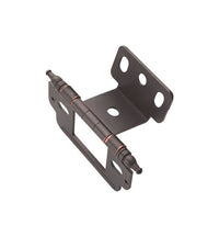 Amerock  1 in. W x 2-3/4 in. L Oil Rubbed Bronze  Steel  Cabinet Hinge  1 pk