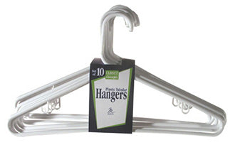 Merrick White Plastic Tubular Hangers, 7 ct.