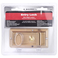 Ultra Security Bright Brass Metal Night Latch