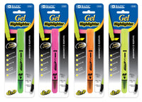 Bazic Products 2342-12 Fluorescent Gel Highlighter And Ballpoint Pen                                                                                  