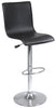 Winsome Spectrum Matte Black Faux Leather Swivel L Shape Adjustable Barstool