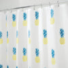 iDesign 72 in. H X 72 in. W Yellow/Teal Pineapple Shower Curtain PEVA