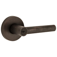 Kwikset SmartKey Milan Venetian Bronze Keyed Entry Lever ANSI/BHMA Grade 2 KW1 1-3/4 in.