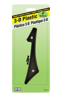 Hy-Ko 4 in. Plastic Black 1 Number Nail-On