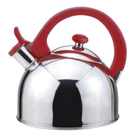 Acacia Red Stainless Steel 2.1Qts. Tea Kettle